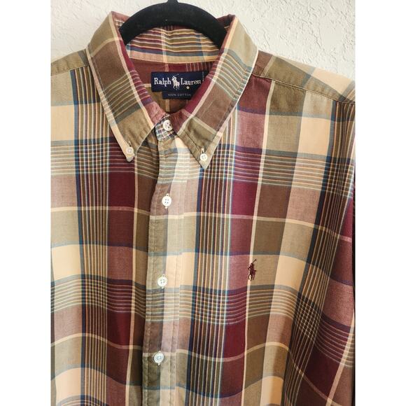 Ralph Lauren Men's Button-Down Shirt XL Plaid Long Sleeve Classic Fit 100%... - Picture 6 of 7